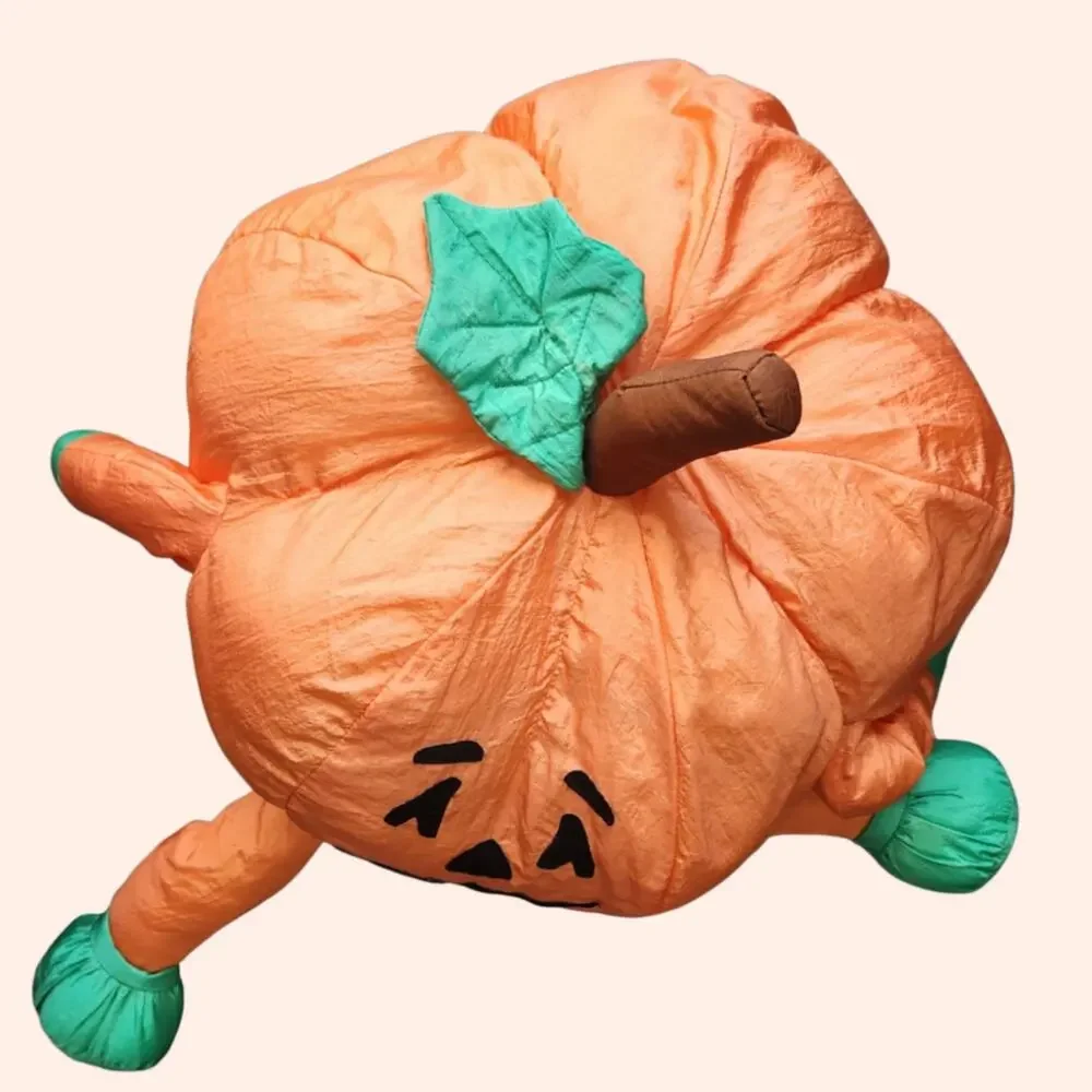 Vintage 1990s Jack-O’-Lantern Pumpkin Plush | Stuffed Halloween Pillow Decor
